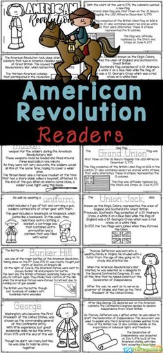 an american revolution reader's guide for kids to read and write about the united states