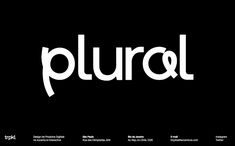 the word plurol is written in white on a black background