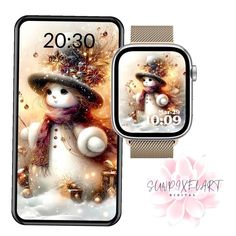 Snowman Iphone Wallpaper, Christmas Apple Watch Face, Snowman Wallpaper, Apple Watch Face, Apple Watch 1, Winter Background, Luxury Christmas, Winter Photos