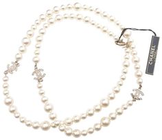 Chanel Necklaces - Up to 70% off at Tradesy Chanel Necklaces, Long Necklace Gold, Chanel Pearls, Chanel Necklace, Jewelry Pearl, Chanel Jewelry, Pearl Size, Gold Pearl