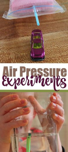 an air pressure experiment for kids to play with and learn how to use it in the classroom