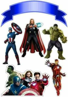 the avengers stickers are all different colors