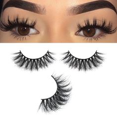 PRICES MAY VARY. 1.★【Premium Mink Fur - Soft & Comfortable】 -- 100% siberian mink fur eyelashes. Real full strip mink eyelashes feel more comfortable than synthetic lashes. Dramatic soft, natural curved, like human natural lashes, but not irritate to your eyes. 2.★【Only 0.5g - Light Weight】 -- Each pair of our 3D mink false eyelashes only weighs 0.5 grams. Lightweight "0" burdens, no heavy feeling. You will not even feel their exist on your eyes. Cruelty-free Mink fur. These fine fibers come fro Lashes Dramatic, Lashes Pack, Lips Inspiration, False Eyelash Extensions, Rapper Art, Thick Lashes, Glam Makeup Look, Spread Kindness, Natural Curves