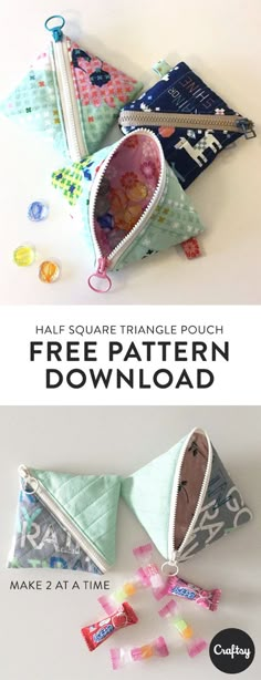 the free pattern is to make this triangle pouch