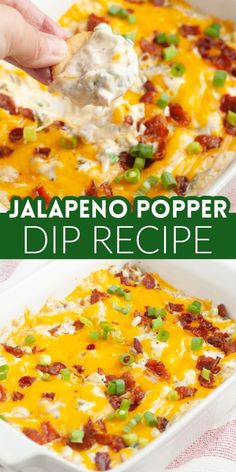 jalapeno popper dip recipe in a casserole dish