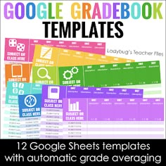 the google grade book templates are available for students to use on their own website