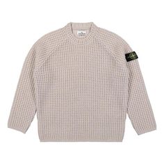 STONE ISLAND Waffle Sweater 'Plaster' 7915502D5-V0097 Waffle Sweater, Limited Edition Sneakers, Apparel Shop, Sports Sneakers, Stone Island, Sport Sneakers, Waffles, Limited Edition, Sports