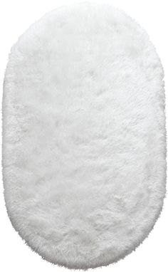 a round white rug on a white background