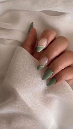 CHIC NAIL IDEAS | NAILS 2022 Green Acrylic Nails, Nails 2022, Classy Acrylic Nails, Acrylic Nails Coffin Short, Pretty Acrylic Nails