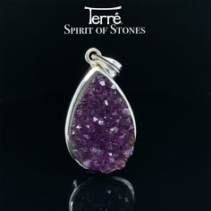 Beautiful pendant Amethyst Druse drop, stone 21 x 30 mm, set in 925 Sterling silver A lovely gift for you. We also have matching earrings or studs in our range. You can also find a matching silver chain in our online shop. Article: 720057 Delivery: (We ship from Germany.) The product delivered to you is EXACTLY the one shown in the picture or video. The gemstone used in the product has not been dyed or irradiated! You can find more selection of gemstones or designs on our website at www.spiritofstones.de If you have any further questions, please send me a message via Etsy or by email to info@spiritofstones.de Thank you very much, I am happy about your purchase. Drop Pendant, Stone Pendants, Matching Earrings, Gemstone Pendant, Lovely Gift, Silver Chain, Jewelry Necklace Pendant, Gift For Her, Amethyst