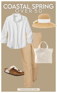 Coastal Spring 2024 outfits for women over 50 -- follow the link to shop this look Coastal Chic Outfit, Casual Spring Outfits Women, How To Have Style, Capsule Wardrobe Women, Coastal Fashion, Spring Wardrobe Essentials, Casual Chic Outfits, Classic Capsule Wardrobe