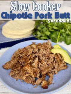 Slow Cooker Chipotle Pork Butt (With Blue Moon) Mexican Street Tacos, Chipotle Pork, Street Tacos, Mexican Street, Nachos, Blue Moon, Slow Cooker, Tacos, Sandwiches