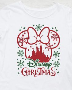 a white shirt with the words disney christmas on it