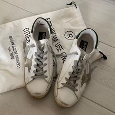 These Are Super Cute Shoes. But Are Just Not My Style I Think I Only Wore Once. Golden Goose Black, Trim Contrast, Golden Goose Superstar, Goose Shoes, Black Leather Sneakers, Exclusive Sneakers, Golden Goose Sneakers, Casual Sneakers Women, Golden Goose Shoes