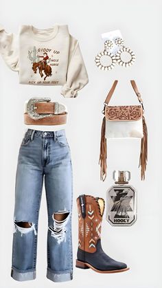 Cowgirl Style Outfits, Cute Country Outfits, Looks Country, Country Girls Outfits