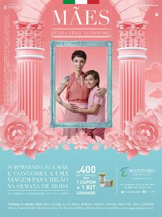 an advertisement for the international women's day in mexico with two girls hugging each other