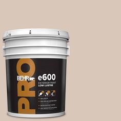 a bucket of behror's e600 low lust paint