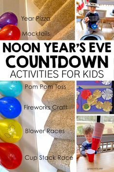 the moon year's eve countdown activities for kids are fun and easy to do