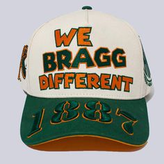 Elevate your headwear game and let your Rattler pride shine with our FAMU Hat - a unique expression that says 'We Bragg Different.' Crafted with quality and designed for style, this hat is more than an accessory; it's a statement of your connection to Florida A&M University. Key Features: Distinctive Design: The hat proudly boasts the phrase 'We Bragg Different,' making it stand out as a bold and unique piece of FAMU apparel. Quality Construction: Crafted with care, this hat is made from durable materials to ensure longevity and comfort. FAMU Logo: Adorned with the FAMU logo, the hat becomes a symbol of your allegiance to the Rattlers. Adjustable Fit: The hat features an adjustable strap, allowing you to personalize the fit for maximum comfort. Versatile Style: Whether you're on campus, at Alabama State University, Versatile Style, Unique Pieces, Etsy Accessories, University, Florida, Pet Supplies, Electronic Accessories, Key