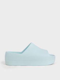 Green Open Toe Casual Platform Slippers, Casual Green Open Toe Platform Slippers, Light Blue Flat Slides For Spring, Green Casual Platform Slippers, Spring Light Blue Flat Slides, Casual Open Toe Slides With Thick Bottom, Light Blue Casual Slides For Spring, Casual Light Blue Slides For Spring, Light Blue Casual Platform Sandals