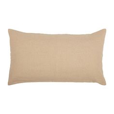 a beige pillow on a white background