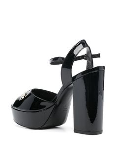 Platform Sandals Black, Philipp Plein, Black Sandals, Platform Sandals, Calf Leather, Open Toe, Block Heels, Ankle Strap, Fashion Branding