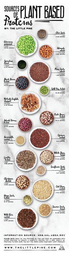 If you are a vegan, you can totally get all your protein needs met by eating a whole food plant-based diet. Many vegan athletes have proved this point, but you need to be smart about where to find out. That's why this vegan, plant-based protein chart is really helpful.http://bit.ly/29YJlch Proteins Chart, Natural Meals, Plant Based Foods, Plant Based Protein Sources, Makanan Diet, Plant Based Eating, Wild Rice, Diet Keto, Vegan Foods