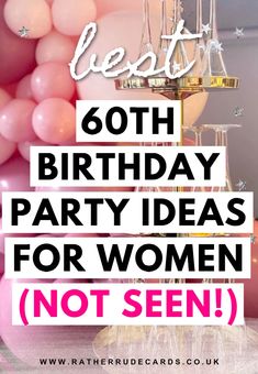 a birthday party with balloons, candles and confetti for women to be seen