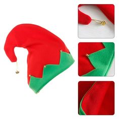 Material: Cloth Set Type: No Type of Wholesale: No Material: Plush and Metal Made Bell Size: 32x31 cm/12.59x12.20 inches Approx. Model: Green/Red Elf Cap, Decoration For Christmas, Bell Decorations, Santa Helper, Elf Hat, Festival Accessories, Jingle Bells, Christmas Elf, Top Hat