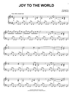 the sheet music for joy to the world