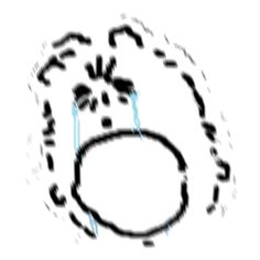 a black and white drawing of an object with water drops coming out of the top