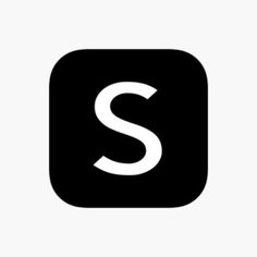 the letter s is shown in black and white