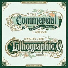 two different types of logos for the commercial and ornamental printers by anderson, lewistock & bros chicago