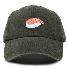 Elevate your casual style with our women's baseball cap featuring a delightful Shrimp Nigiri embroidery. This dad cap perfectly balances comfort and fashion, making it an essential accessory for any outing. Crafted from soft, breathable fabric, it provides all-day comfort with its unstructured crown and adjustable strap with a buckle for a secure fit. Whether you're heading to work, enjoying a day out with friends, or simply adding a playful touch to your outfit, this cap effortlessly matches ev