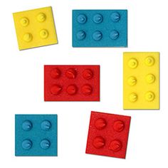 four legos are arranged in the shape of squares