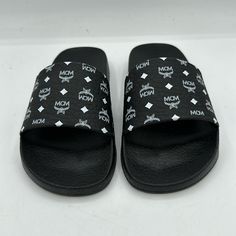 A Crisp Monogram Print Adds Signature Style To This Lightweight Slide Sandal That Offers An Elevated Take On Grab-And-Go Comfort. Synthetic Upper, Lining And Sole Imported Slides Are Brand New Without Box Size 35 Eu / 5 Us Mcm Slides, Mcm Shoes, Baddie Makeup, Monogram Prints, Signature Style, Slide Sandals, Black Sandals, Women's Shoes Sandals, Shoes Sandals