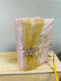 Quinceanera bible rady any color or any ocacion Quinceanera Bible, Sweet 15, Couple Items, Quinceanera, Sweet 16, Pink Gold, Pink And Gold, Blush Pink, Wedding Gifts