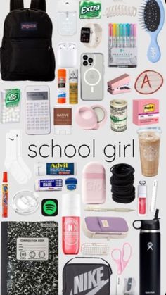 Locker Designs, School Bag Essentials, Backpack Essentials, Hobby Ideas, School Supplies Shopping, Purse Essentials