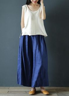 Literary linen navy blue cropped trousers and pants national style
 
Materials used: cotton  linen

Measurement:One  size   
Waist elastic from 72cm / 28.08" to 98cm/  38.22"
length 80cm / 31.2"
Leg Cir 80cm / 31.2"


We ship worldwide.

Tracking numbers provided for all orders. Cropped Trousers, Cotton Linen, Maxi Skirt, Navy Blue, Trousers, Elastic, Navy, Pants, Blue