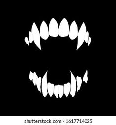 an image of the mouth of a monster with sharp teeth on a black and white background