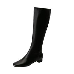 • Upper Material: Genuine Leather• Boot Height: Knee-High• Fashion Element: Sewing• Heel Type: Square Heel• Lining Material: Synthetic• Shaft Material: Microfiber• Toe Shape: Square Toe• Insole Material: Polyurethane• Outsole Material: Rubber•� Closure Type: Zip• Fit: Fits true to size, take your normal size• Season: Au Long Dress Boots, Elegant Boots, Winter Heels, Womens Long Dresses, Brand Name Shoes, Genuine Leather Boots, Dress Boots, Black Boots Women, Leather Boot