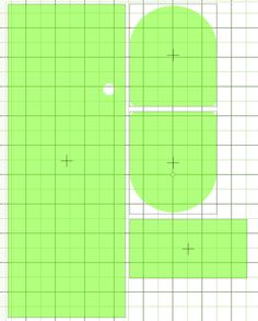 an image of a green area that is in the shape of a rectangle with two circles