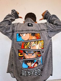 Denim Jacket Diy Paint, Jacket Painting, Custom Jeans Diy, Fabric Paint Shirt, Custom Sneakers Diy, Diy Denim Jacket, Painted Clothes Diy, Clothes Embroidery Diy, Hand Painted Denim Jacket