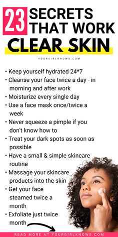 Beauty Secrets Hair, Skincare Myths, Clear Skin Routine, Clear Your Skin, Good Skincare, Get Clear Skin, Simple Skincare Routine, Acne Skincare