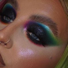 Smokey Eye Look, Dark Rainbow, Dark Eyeshadow, Pride Makeup, Long Lasting Eyeliner, Cruelty Free Brands, Creative Eye Makeup, Makeup Game