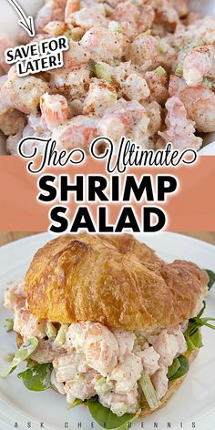 the ultimate shrimp salad is ready to be eaten