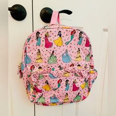 Nwot Stoney Clover Lane Disney Princess Backpack In The Youth Size But Fits Adults As Well. Disney Character Print Backpack, Cute Multicolor Backpack For Disney Trips, Pink Disney Backpack For Fan Events, Pink Disney Backpack For Disney Fan Events, Playful Backpack For Disney Trips, Disney Backpack With Adjustable Strap For Back To School, Cute Pink Backpack For Disney Trips, Pink Disney Backpack For Back To School, Stoney Clover Backpack