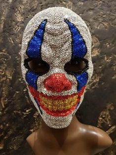 One size fits all💕 💕Joker mask💕 💕Crystal Joker mask💕 💕Plastic💕 All Jokers, Rhinestone Mask, Festival Mask, Joker Mask, Rave Mask, Joker Costume, Costume Masks, Costume Mask, Sparkling Crystal