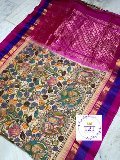 Material: Mangalagiri Pure Pattu Sarees

Model: Pen Kalamkari Prints contrast Pallu and Blouse 

Directly from Manufacturers/Weavers. Kalamkari Pattu Sarees, Kalamkari Design, Kalamkari Prints, Maharashtrian Saree, Kalamkari Saree, Sarees Collection, Saree Models, Idea Board