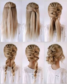 Step By Step Wedding Hairstyles, Diy Bridesmaid Hair, Iris Wedding, Bridal Hairstylist, Prom Hairstyles Updos, Simple Prom Hair, Up Dos For Medium Hair, Prom Hairstyles For Long Hair